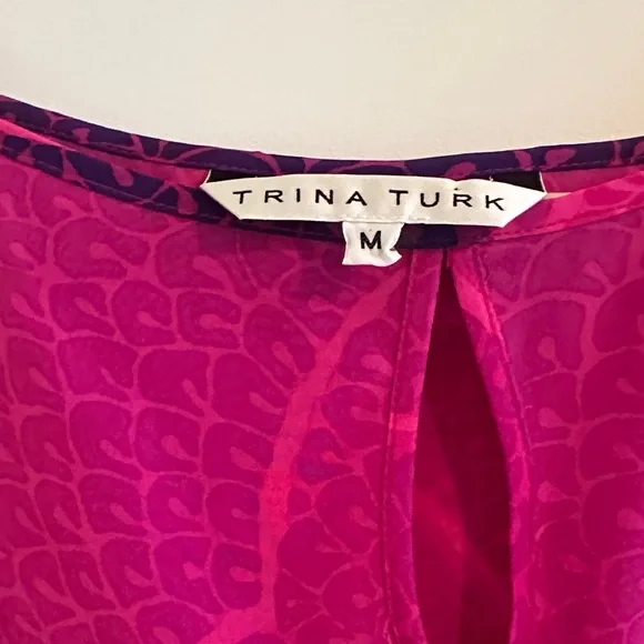 Trina Turk Pink and Purple Blouse - Picture 2 of 3